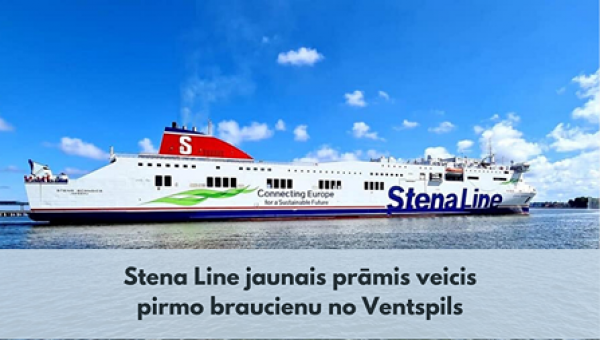 Stena Line jaunais prāmis veicis pirmo braucienu no Ventspils